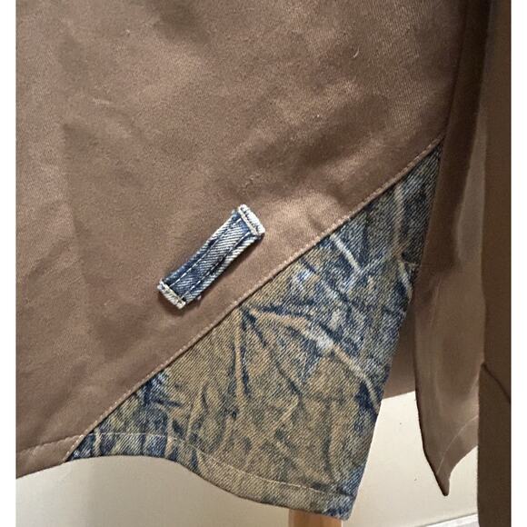 Vintage James Brumfield Designs Jacket Coat Tan Overshirt Western - Size M - Picture 5 of 8